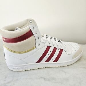 Adidas Top Ten Men's Red & White High-Top Sneakers 13 US